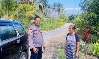 Bhabinkamtibmas-Desa-Keligejo-Sambangi-Warga,-Sampaikan-Imbauan-Kamtibmas