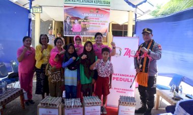 Kapolres-Ngada-Bersama-Ketua-Bhayangkari-Cabang-Ngada-Kunjungi-Polsek-Riung,-Perkuat-Silaturahmi-dan-Motivasi-Personel