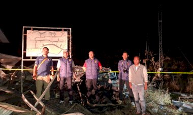 PLTS-Lopijo-Terbakar,-Polres-Ngada-Sigap-Olah-TKP-dan-Telusuri-Penyebab-Kebakaran