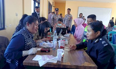 Jaga-Kesehatan-Personel,-Polres-Ngada-Gelar-Cek-Kesehatan-Gratis-Terintegrasi-Skrining-TBC-‎