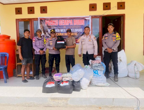 Saat Bumi Berguncang, Polri Hadir: Polres Ngada Polsek Aimere terus Salurkan Bantuan untuk Warga Heawea