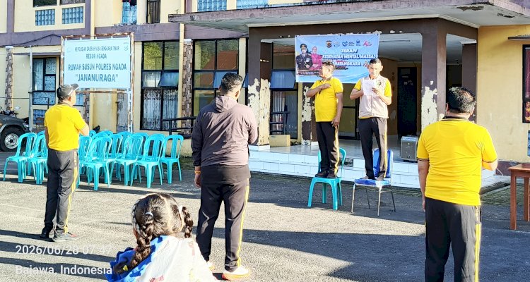 Polres Ngada Gelar Terapi Kesehatan Mental Massal Metode USEFT, Wujudkan Personel yang Sehat Mental dan Siap Melayani Masyarakat  ‎
