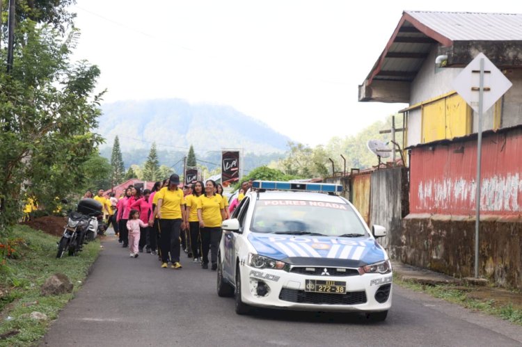 Semarak Hari Bhayangkara ke-80, Polres Ngada Gelar Jalan Santai dan Olahraga Bersama Wujudkan Polri untuk Masyarakat  ‎
