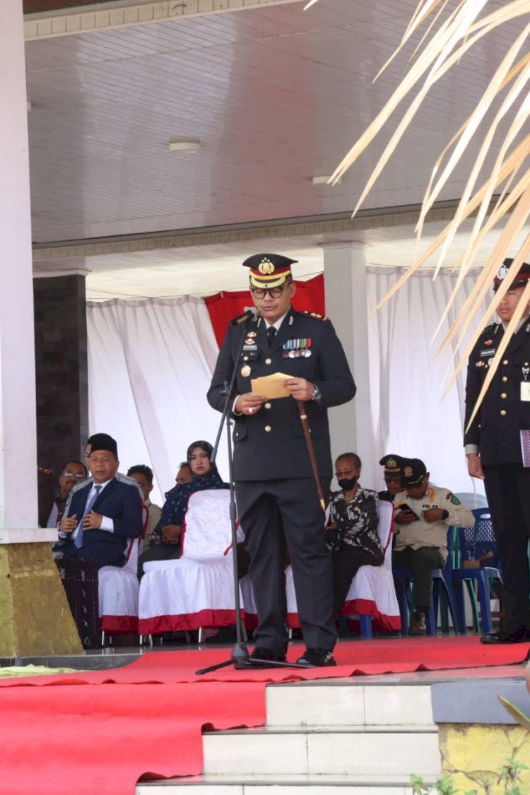 HUT BHAYANGKARA KE-80, KAPOLRES NGADA TEGASKAN KOMITMEN POLRI HADIR MELAYANI MASYARAKAT