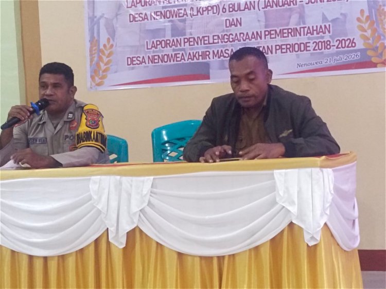 Bhabinkamtibmas Desa Naruwolo Ajak Warga Jaga Kamtibmas Jelang Pilkades Desa Nenowea