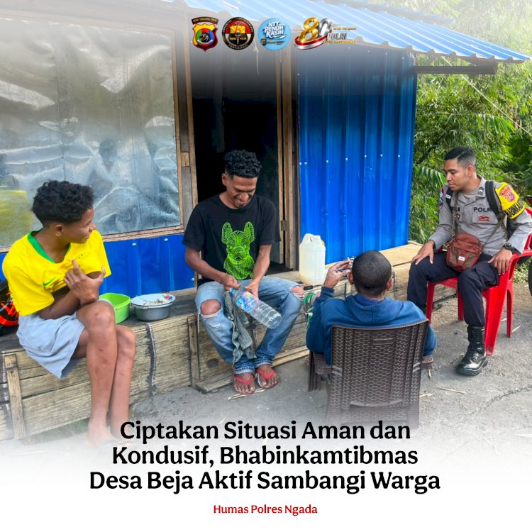 Ciptakan Situasi Aman dan Kondusif, Bhabinkamtibmas Desa Beja Aktif Sambangi Warga