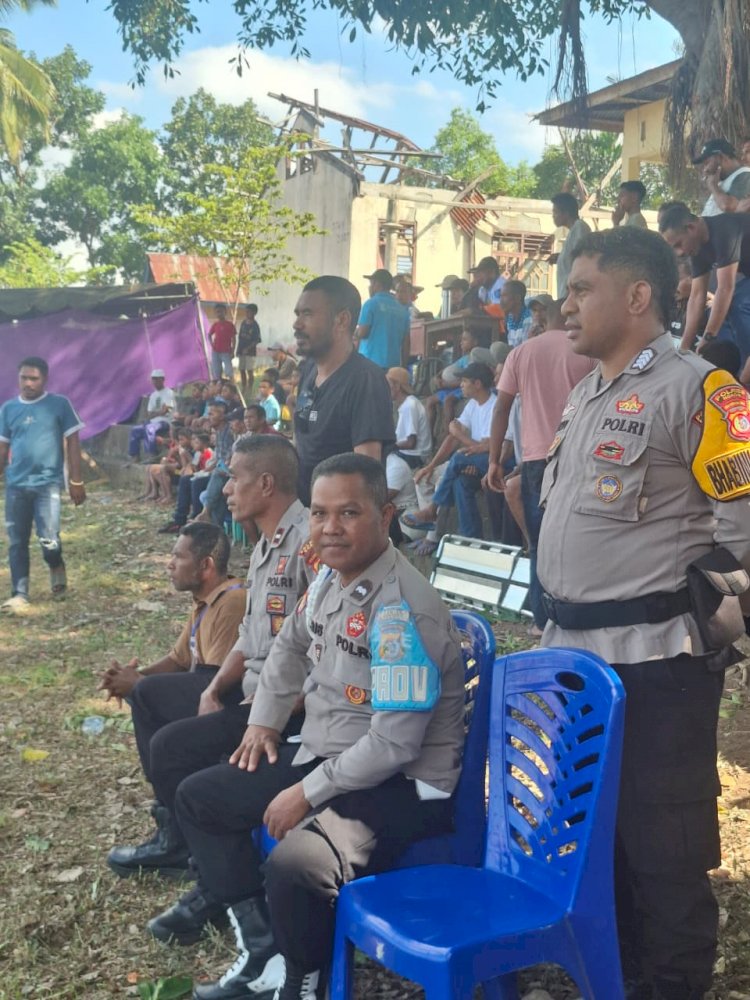 SEMANGAT SPORTIVITAS MEWARNAI LIGA DESA SOA MENYAMBUT HUT KEMERDEKAAN RI KE-81, POLSEK SOA SIAP AMANKAN KEGIATAN  ‎