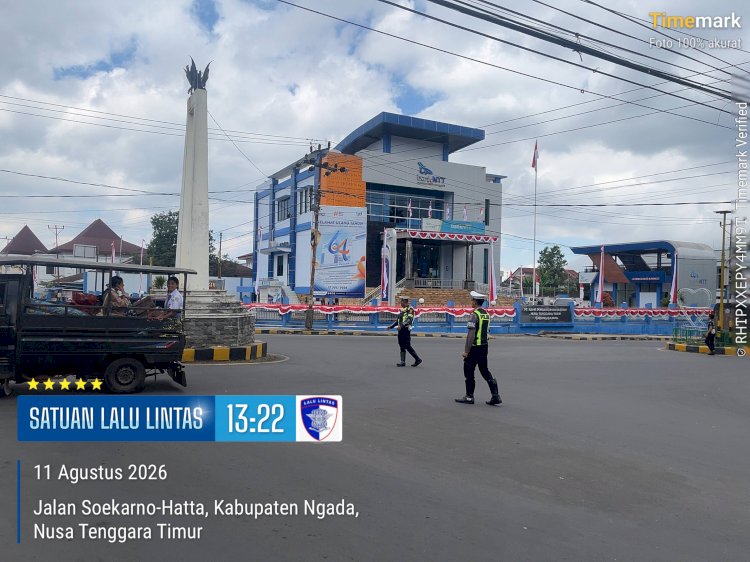Satlantas Polres Ngada Gencarkan Pengaturan Lalu Lintas, Wujudkan Kamseltibcarlantas di Kota Bajawa