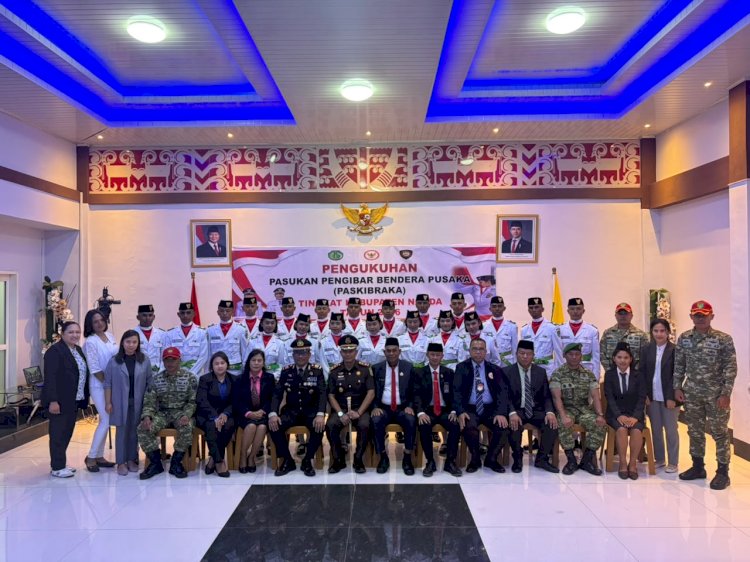 Kabag SDM Polres Ngada Hadiri Pengukuhan Paskibraka Kabupaten Ngada Tahun 2026