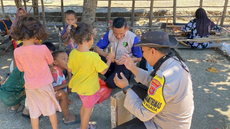 Dari Luka Gempa Menuju Senyum Kembali, Polres Ngada Hadir Memulihkan Kesehatan dan Trauma Warga Riung