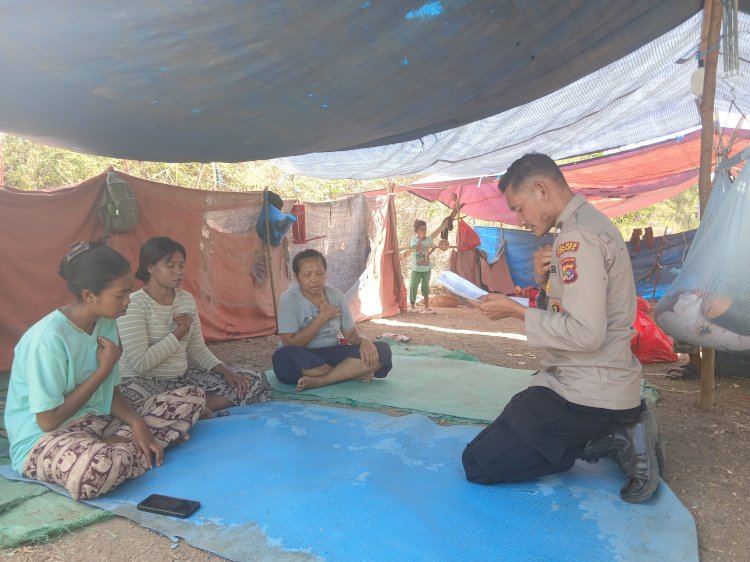 Polres Ngada Berikan Terapi USEFT untuk Memulihkan Semangat Warga Terdampak Gempa di Kecamatan Riung ‎