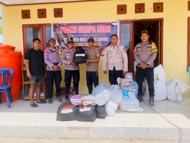 Saat Bumi Berguncang, Polri Hadir: Polres Ngada Polsek Aimere terus Salurkan Bantuan untuk Warga Heawea