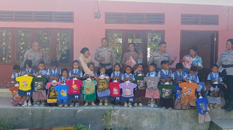 Pulihkan Senyum Anak Pascagempa, Polres Ngada Hadir melalui Trauma Healing di TK Boameze