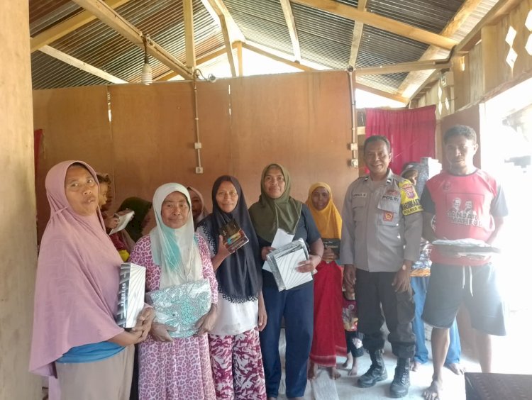 Saat Warga Masih diliputi Kecemasan, Polri Polres Ngada Hadir membawa Kepedulian di Desa Wate