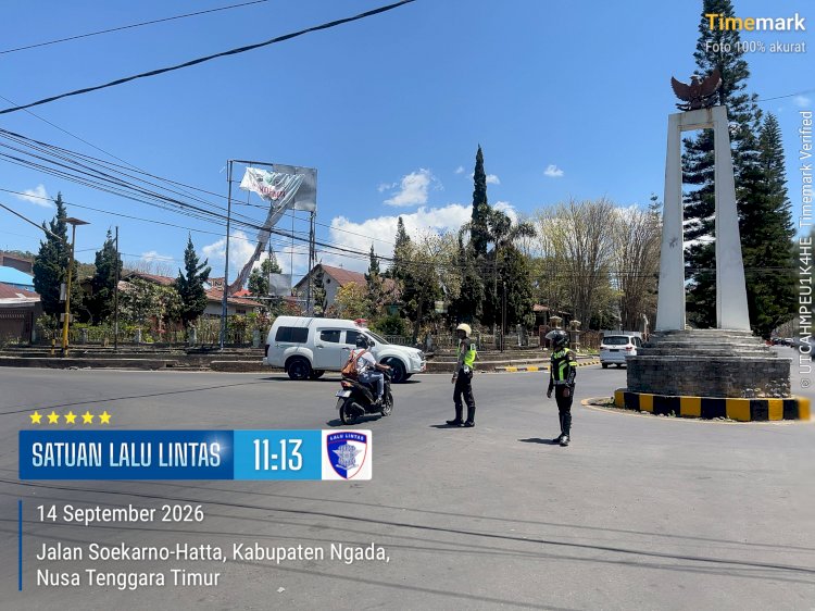 Satlantas Polres Ngada Pastikan Lalu Lintas Kota Bajawa Aman dan Lancar