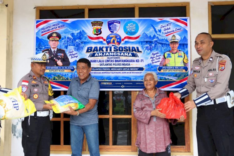 HUT Lantas ke-71, Satlantas Polres Ngada Kunjungi Purnawirawan ‎