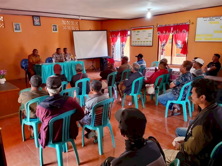 Polsek Golewa Polres Ngada Kawal kegiatan Waja Ngeda Rii di Desa Were, Penyelesaian Adat Dugaan Pencurian Berakhir Damai
