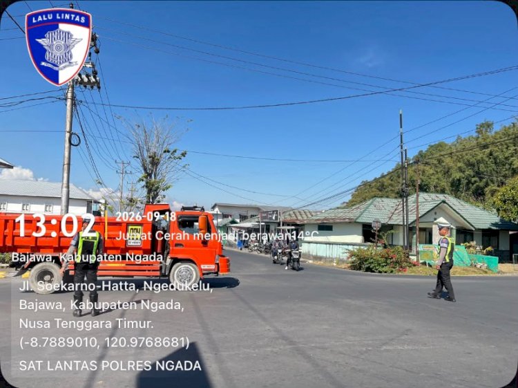 Patroli Satlantas Polres Ngada Jaga Kelancaran Lalu Lintas di Kota Bajawa