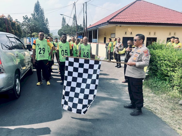 Jaga Kebugaran dan Profesionalisme, Polres Ngada Gelar Tes Kesamaptaan Jasmani Semester II 2026