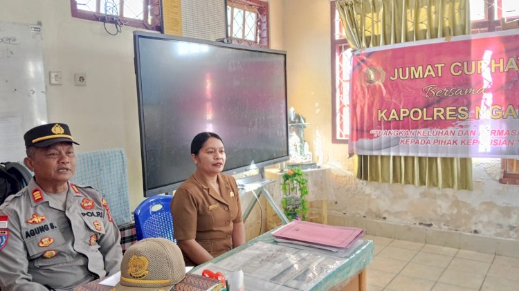 JUMAT CURHAT DI SDI WATURUTU, SATBINMAS POLRES NGADA PERKUAT KEMITRAAN POLRI DAN DUNIA PENDIDIKAN ‎