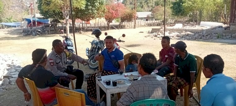 BHABINKAMTIBMAS POLRES NGADA SAMBANGI WARGA TERDAMPAK GEMPA BUMI DI MAROTAUK, HADIRKAN RASA AMAN DAN NYAMAN