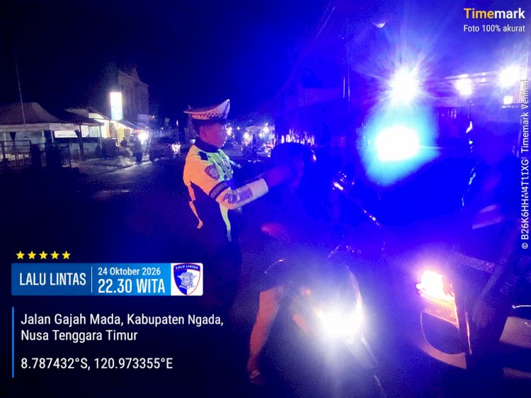 Satlantas Polres Ngada Gelar Pengaturan dan Patroli Lampu Biru, Wujudkan Ruang Publik Aman di Kota Bajawa